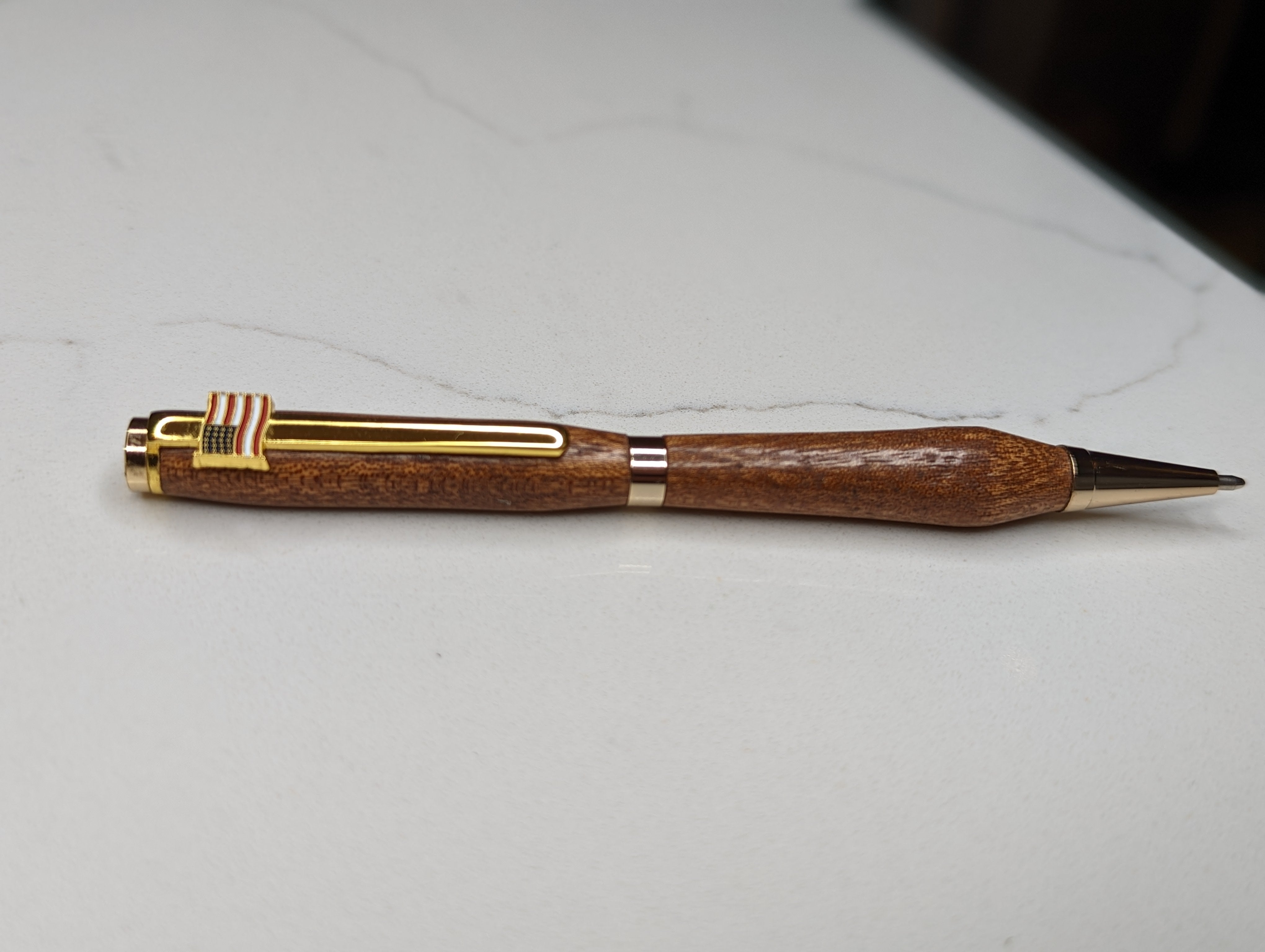 USA Hand Crafted Mahogany Patriot Pen